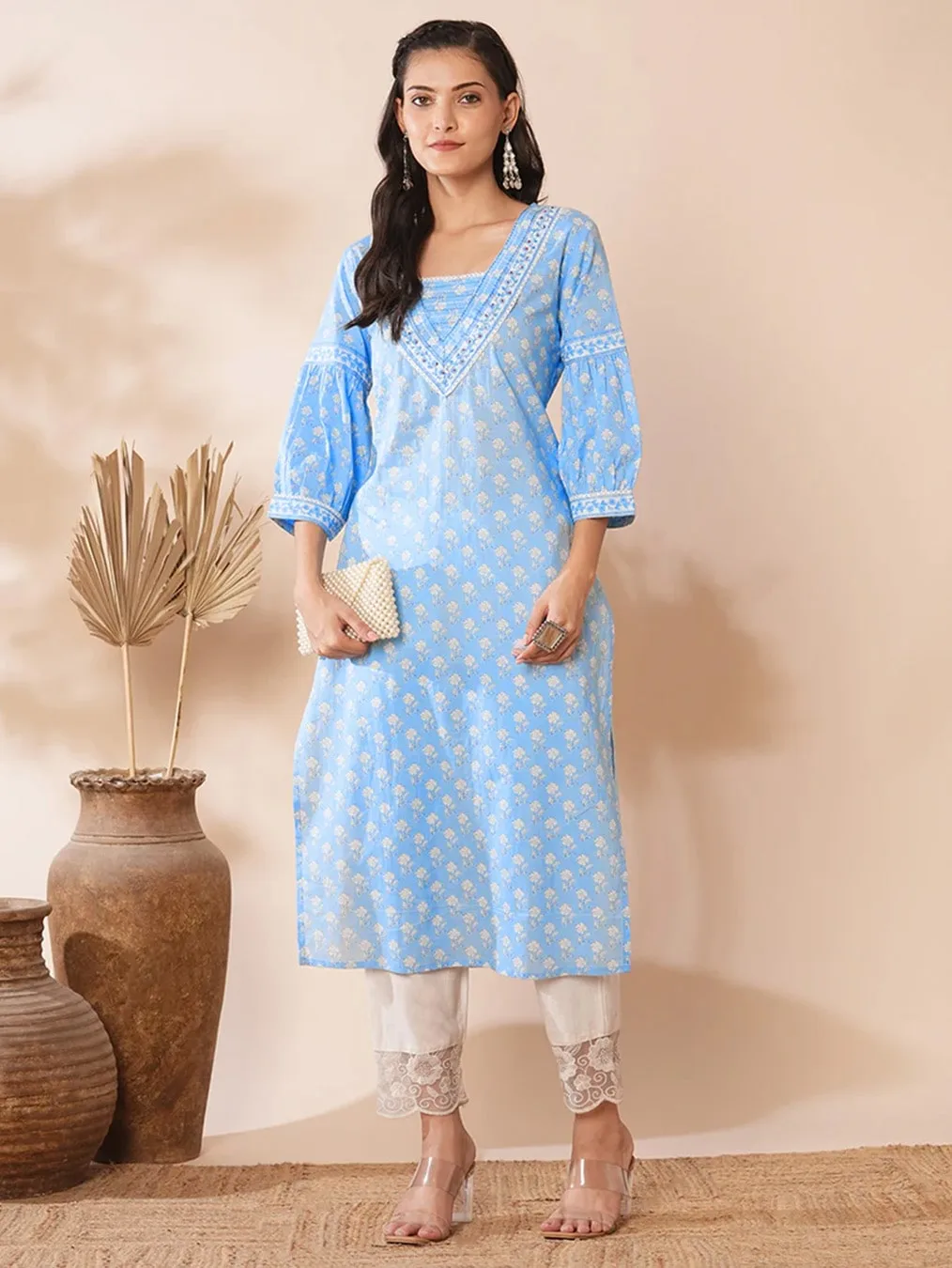 Blue Traditional Ethnic Costume